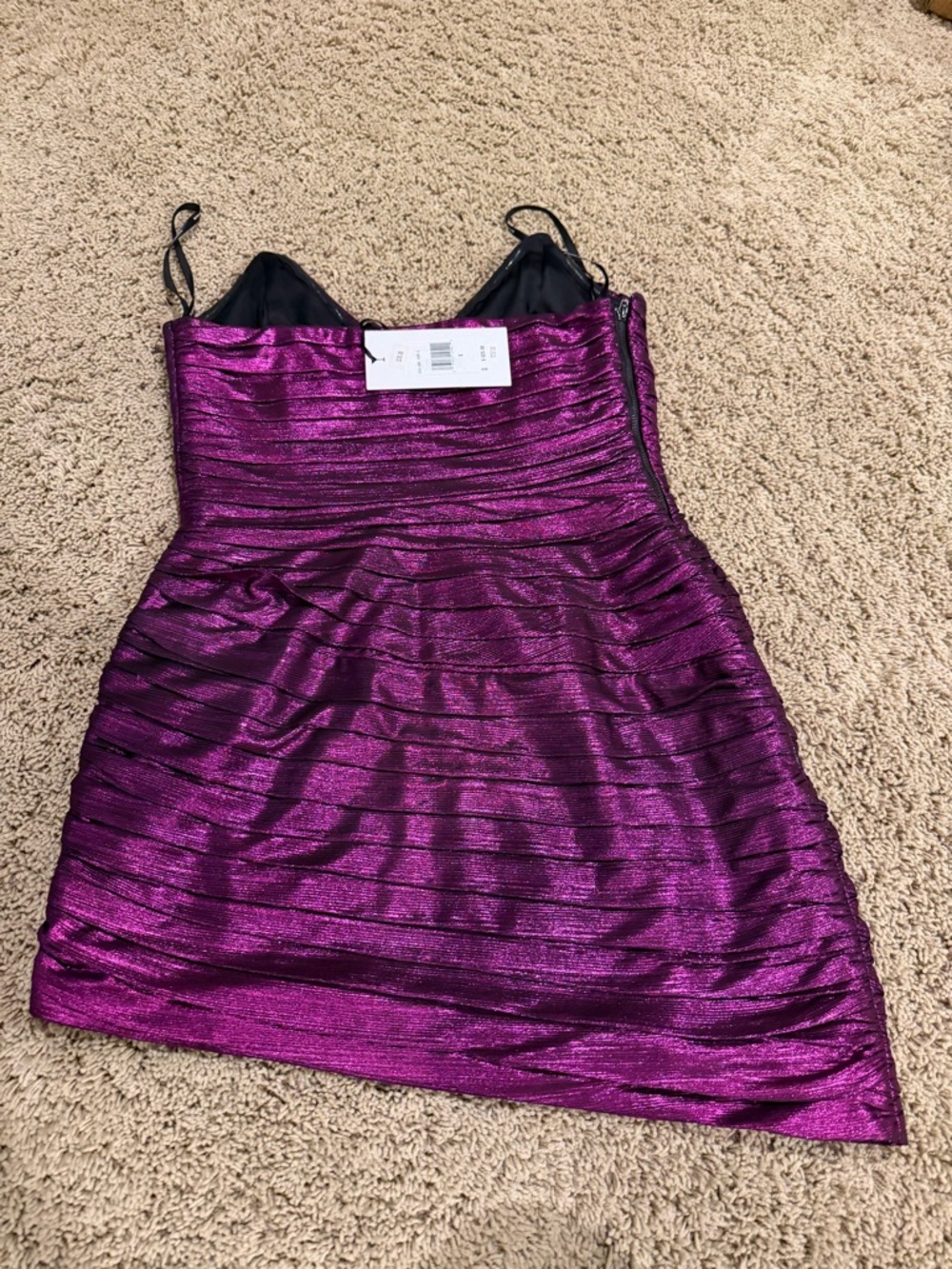 NWT Retrofete Nala Purple Strapless wrap dress - Picture 3 of 4